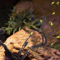 Nhánh góc bò sát SDFG, Chi nhánh cây nho rừng bằng nhựa mô phỏng có thể uốn cong, Cây Terrarium bằng nhựa Cây leo rừng linh hoạt Thằn lằn