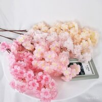 Nhánh hoa đào nhân tạo ba ngạnh, trang trí đám cưới hoa anh đào dày đặc, cây anh đào, hướng dẫn đường cho khách sạn, hoa giả cho trần phòng khách, dây hoa