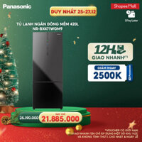 [NHẬP ELPN2T5C GIẢM 20% TỐI ĐA 2TR5] Tủ lạnh Panasonic Ngăn đông mềm diệt khuẩn 420L NR-BX471WGM9 - Mặt gương - BH 2 năm