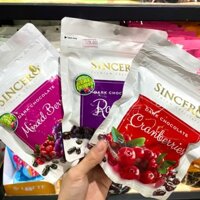 [Nhập Hosen] Kẹo Socola Đen Raisins Sincero Nhân Trái Cây 200g