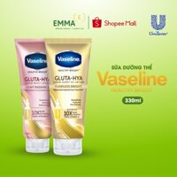 [Nhập khẩu Chính Hãng, đầy đủ tem phụ] Sữa Dưỡng Thể Vaseline 10X Healthy Bright Gluta-Hya Serum Burst Lotion 330ml.