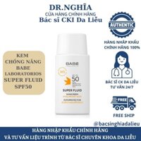 [NHẬP KHẨU CHÍNH HÃNG] Kem chống nắng phổ rộng Babe Laboratorios Super Fluid SunScreen SPF 50+ HYALURONIC ACID