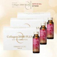 (NHẬP KHẨU CHÍNH NGẠCH) Combo 3 hộp (30 chai) Nước uống đẹp da Collagen 20000 Plus Nhật Bản (3 hộp x 10 lọ x 50ml)