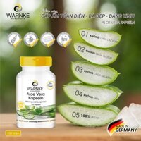 [Nhập khẩu Đức] Viên uống cấp nước nha đam ALOE VERA KAPSELN WARNKE (100 Viên) - tăng đàn hồi, làm sáng da