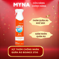 [Nhâp khẩu Mỹ] Xịt thơm quần áo Bounce Mỹ Rapid Touch Up 3 in 1 giúp quần áo thơm thẳng chống nhăn khử mùi 275g
