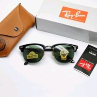 [Nhập khẩu] N Clubmaster RB3016 khung bóng đen/Súng kim loại màu xám danh sách-Kính râm màu xanh đậm (ống kính thủy tinh)