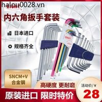 Nhập khẩu Nhật Bản EIGHT Baileys Allen Cờ lê Bộ vít hình chữ L Số liệu Đầu phẳng Đầu tròn Công cụ mở rộng