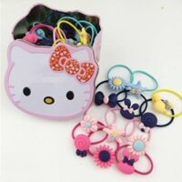 [NHẬP KIDTET hoàn 15% xu đơn 150k] Hộp 40 dây chun buộc tóc kitty siêu xinh cho bé [HOT]