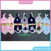 [NHẬP KIDTET hoàn 15% xu đơn 150k] Combo set 3 mũ thắt nút và set 3 khăn tam giác Mom's Care