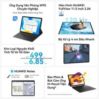 [NHẬP Mã ELMTB giảm ngay 500K] HUAWEI MatePad 11.5" | Màn Hình HUAWEI FullView 120 Hz | Bàn Phím Thông Minh HUAWEI