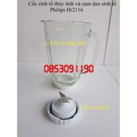 NHẬP MÃ HLCL10% - Phụ kiện Cốc to thủy tinh kèm dao sinh tố chính hãng Philip HR2116