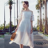 (Nhập mã NTAM200 để được giảm còn 200k + FS) COCO - MAXI TRỄ VAI ĐI BIỂN - ẢNH THẬT