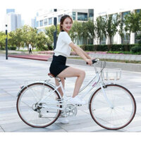 Nhập mã: XEDAPCL - Xe đạp touring  Calli A6 dáng cổ điển (tặng đèn, dầu xích, lục giác lắp xe)