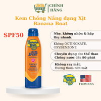 [NHẬP MỸ - AUTH - ĐỦ BILL] Kem Chống Nắng BANANA BOAT SPORT SPF50 dạng xịt chuyên cho người vận động thể thao (170g)