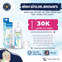 [NHẬP MỸ] Bình sữa Dr Brown's cổ hẹp hỗ trợ chống đầy hơi dung tích 120ml