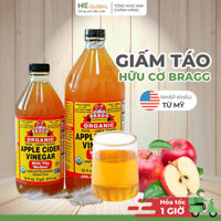 [NHẬP MỸ] Dấm Táo Hữu Cơ Mỹ Bragg Organic 946ml và 473 ml - Giấm táo hỗ trợ giảm cân, eatclean, detox thải độc