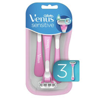 NHẬP MỸ - DAO CẠO NỮ GILLETTE VENUS 3 LƯỠI SENSITIVE SENSIBLE