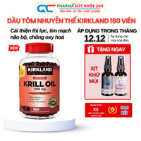 [Nhập Mỹ] Dầu Nhuyễn Thể KRIKLAND Krill Oil 500mg 180 viên Hàm Lượng Omega 3 Nguyên Chất