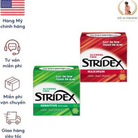 [NHẬP MỸ-HÀNG AIR] Miếng lau giảm mụn stridex 55 pads BHA 0.5% / 2%.