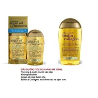 [Nhập Mỹ] Tinh Dầu Dưỡng Tóc OGX Argan Oil Of Marocco loại Extra Penetrating hoặc Biotin Collagen 100ml