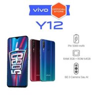 [Nhập VIVO08 giảm ngay 50K] Điện thoại Vivo Y12 3Gb + 64Gb - Hàng chính hãng