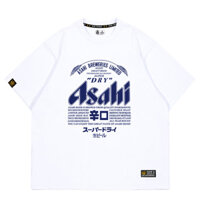 Nhật Bản Asahi Bia Áo Thun Mùa Hè Nam Nữ Không Giới Tính Mặc Mỹ Retro Rời Thường Ngày Quần Áo Tay Ngắn