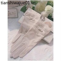Nhật Bản Hysteric Sprit Găng Tay Chống Nắng Nữ Bảo Vệ Tia Cực Tím Mùa Hè Lái Xe Ren Màn Hình Cảm Ứng Phong Cách Mỏng Ice Silk