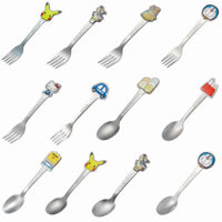 Nhật Bản Mua Trượt Ván Inox Thìa Nĩa Trẻ Em Bộ Đồ Ăn Cho Bé Máy Rửa Bát Phong Cách Hoạt Hình Học Sinh Tiểu Học