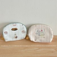 Nhật Bản Mướp Da PU Vỏ Mỹ Phẩm Túi Ngăn Bảo Quản Túi Đựng Khăn Giấy Túi Vệ Sinh