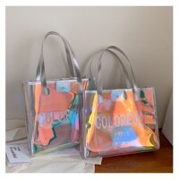 Nhật Bản Phong Cách Hàn Quốc Messenger Túi Thạch Laser Nhỏ ck Túi Xách ins Siêu Nóng Nữ 2024 Xuân Hè Phong Cách Mới Hợp Thời Trang Túi Nữ Trong Suốt