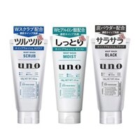 Nhật Bản Shiseido Nam UNO Sữa Rửa Mặt Loại Bỏ Mụn Đầu Đen Kiểm Soát Dầu Ướt Loại Bỏ Mụn Sữa Rửa Mặt