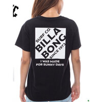 Nhật Bản Thư Trực Tiếp BILLABONG SQUARE LOGO Áo Thun Nữ Trắng BE013201 Áo thun phổ biến