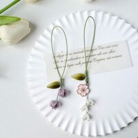Nhật Bản Và Hàn Quốc Handmade Sáng Tạo Hoa Tulip Móc Khóa Thủy Tinh Lily Of The Valley Điện Thoại Di Động Dây Xích Mặt Dây Chuyền Trang Trí