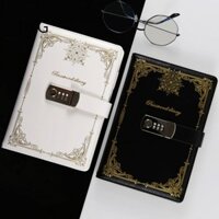 Nhật Ký SDFG Notebook Có Khóa, Da PU A5 100 Tờ Nhật Ký Viết Miếng Lót, Thời Trang Bìa Cứng Dòng Giấy Retro Cá Nhân Notebook Làm Việc