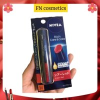 [Nhật nội địa] Son dưỡng môi có màu Nivea Nhật Bản Rich care and color SPF20 PA++ 2.0g