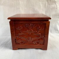 Nhất sơn đế kê lư hương tượng chậu cảnh đục sen gỗ Hương sơn PU nhiều kích thước