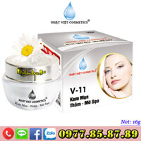 NHẬT VIỆT COSMETICS - Kem trị mụn, Xóa thâm, Mờ sẹo dưỡng chất Ngọc trai đen - Sữa ong chúa V11 (10g)