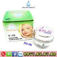 NHẬT VIỆT COSMETICS - Kem dưỡng trắng da, Se khít lỗ chân lông Ngọc Trai Đen - Sữa Ong Chúa V-10 (10g)