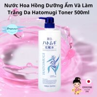 Nhật_Nước hoa hồng dưỡng ẩm và làm trắng da Hatomugi Toner 500ml - Hàng Nội Địa Nhật