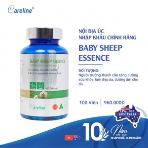 Nhau Thai Cừu giúp trẻ hóa làn da, trắng hồng, khỏe mạnh, giảm thâm nám BABY SHEEP ESSENCE CAPSULE 100 viên
