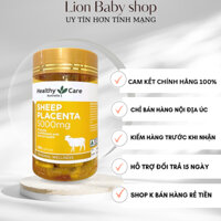 Nhau thai cừu Healthy care Úc 100v [DATE 2026] mẫu mơi nhất, đẹp da, giảm thâm, nám, tàn nhang