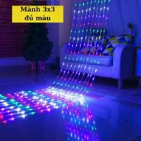 Nháy mành mưa 3x3 vàng, 3x3 đủ màu, Đèn Led Chớp Nháy Rèm Dạng Mưa Rơi, Đèn Trang Trí Thả Rèm Đẹp Lung Linh