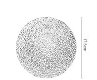 (NHC) Đĩa thuỷ tinh tròn hoạ tiết kim cương 17.6cm – cái