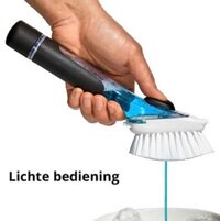 (NHC) Dụng cụ cọ rửa bát đầu silicon kèm bình đựng xà phòng OXO Good Grips – cái