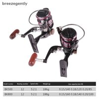Nhẹ nhàng 500 / 800 Series Tay Cầm Gỗ Siêu Nhẹ Máy Câu Tốc Độ Cao Tỷ Lệ Bánh Răng 5.2: 1 Mini Spinning Reel BNG