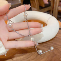 Nhẹ Thiết Kế Sang Trọng Ngọc Trai Hình Chữ Y Dài Dây Chuyền Áo Len Tính Khí Thời Trang Đơn Giản Cao Cấp Xương Đòn Dây Chuyền