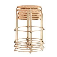 Nhẹ Và Thiết Thực Có Thể Được Lưu Trữ Mây Ghế Đẩu Tròn Nhỏ Ghế Đẩu Mây Gia Dụng Ghế Đẩu Ăn Uống Ghế Bàn Cà Phê Ghế Đẩu