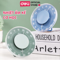 Nhiệt ẩm kế cơ học Deli - Nhiệt kế phòng Thermometer dùng để đo độ ẩm và nhiệt độ Không cần dùng pin