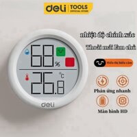 Nhiệt ẩm kế Deli Độ chính xác cao -đo nhiệt độ phòng ngủ cho bé