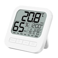 Nhiệt ẩm kế điện tử, máy đo độ ẩm, nhiệt độ, xem giờ ngày tháng năm